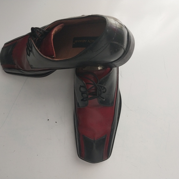 MEN'S STACY ADAMS VINTAGE DESIGNER  BLACK LEATHER  DRESS SHOES.SIZE 8M - Picture 3 of 3